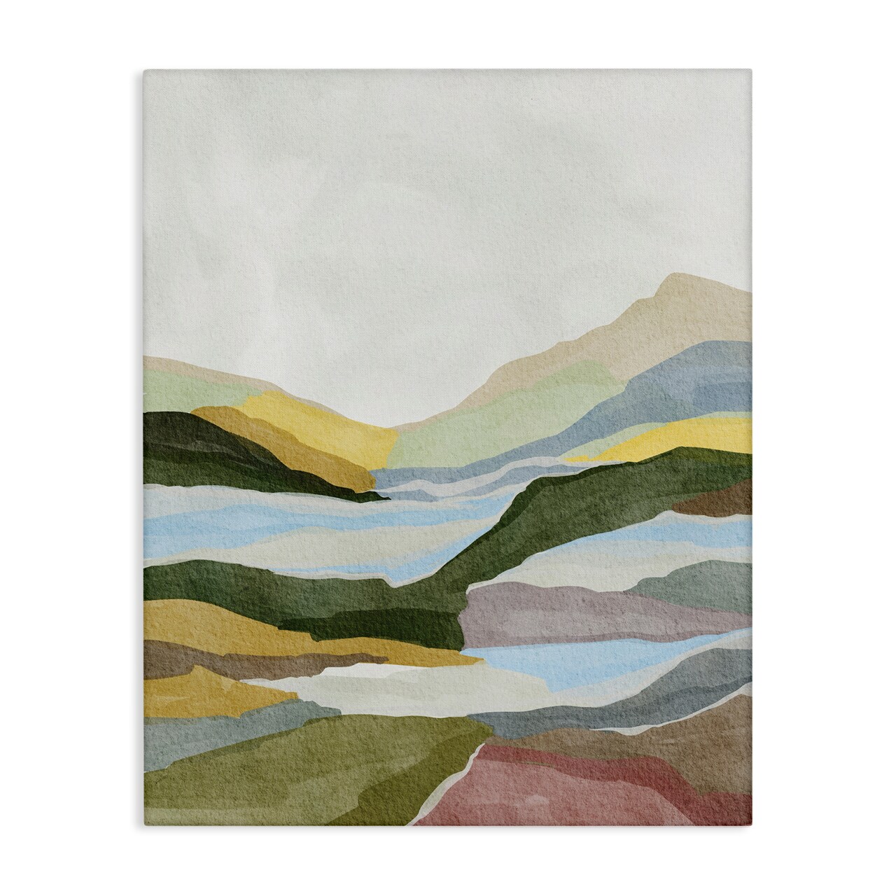 Stupell Industries Tranquil Hill Abstract View Canvas By Nikita Jariwala